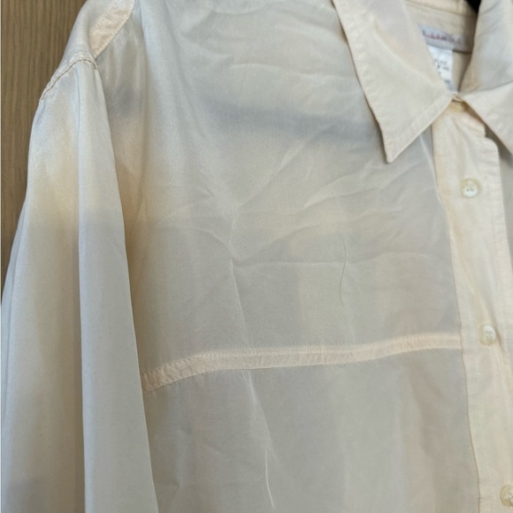 Vintage The Limited '90s Oversized Silk Button Front Blouse / Medium - Picture 9 of 13